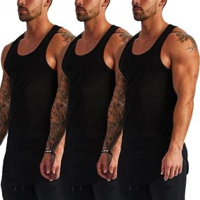 img 4 attached to COOFANDY Men's 3 Pack Gym Tank Tops: Premium Muscle Sleeveless Shirts for Bodybuilding and Fitness Enthusiasts