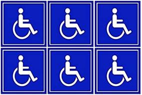 img 3 attached to Disabled Wheelchair Compliant Handicap Stickers Scrapbooking & Stamping