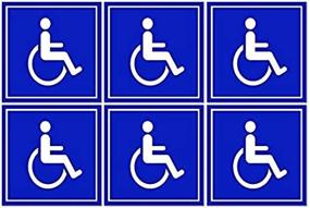 img 2 attached to Disabled Wheelchair Compliant Handicap Stickers Scrapbooking & Stamping