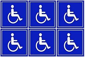 img 4 attached to Disabled Wheelchair Compliant Handicap Stickers Scrapbooking & Stamping