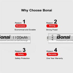 img 2 attached to BONAI AAA Rechargeable Batteries and Charger - 16 Pack AAA Batteries with 16-Bay Battery Charger (1100mAh High Capacity, Round Design)