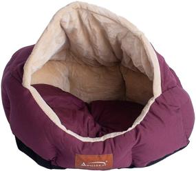 img 2 attached to 🐱 Armarkat Cat Bed 18-Inch Long C08HJH/MH: Burgundy and Beige Cozy Comfort for Your Feline Friend