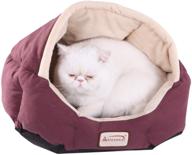 🐱 armarkat cat bed 18-inch long c08hjh/mh: burgundy and beige cozy comfort for your feline friend logo