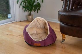 img 3 attached to 🐱 Armarkat Cat Bed 18-Inch Long C08HJH/MH: Burgundy and Beige Cozy Comfort for Your Feline Friend