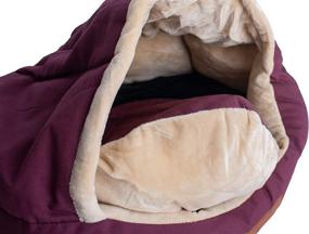 img 1 attached to 🐱 Armarkat Cat Bed 18-Inch Long C08HJH/MH: Burgundy and Beige Cozy Comfort for Your Feline Friend