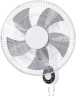 💨 high velocity wall mount fan, 16-inch with 5 blades, 3 speeds, 90° oscillation, adjustable tilt, etl certified - ideal for bedroom, office, warehouse, workshop, patio, and basement logo