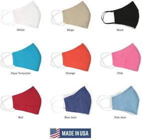 img 3 attached to 🎭 Washable Fabric Face Mask with Convenient Filter Pocket