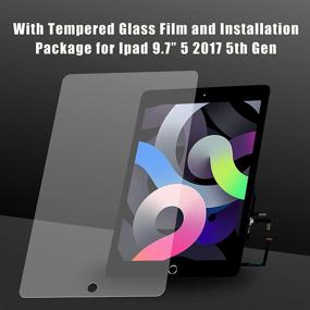 img 3 attached to High-Quality Touch Screen Digitizer for iPad 5 2017 9.7 inch Generation A1822, A1823 with Front Glass Replacement, Tempered Glass Film, and Tool Repair Kit