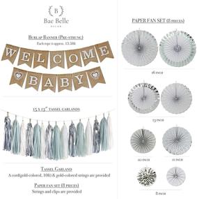 img 2 attached to Bae Belle Decor: Stylish and Chic Gender-Neutral Baby Shower Decorations in Grey and Silver