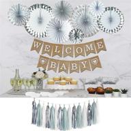 bae belle decor: stylish and chic gender-neutral baby shower decorations in grey and silver logo