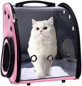 img 4 attached to 🐱 Dubulle Cat Backpack Carrier: A Convenient Space Capsule Pet Carrier for Small Dogs, Airline Approved Travel Backpack