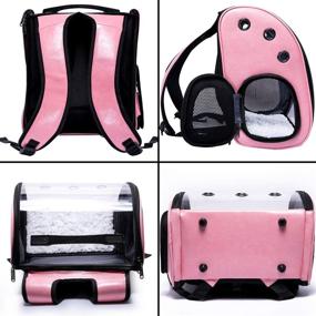 img 2 attached to 🐱 Dubulle Cat Backpack Carrier: A Convenient Space Capsule Pet Carrier for Small Dogs, Airline Approved Travel Backpack