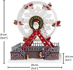 img 3 attached to 🎡 YQQY 11-Inch Christmas Rotating Ferris Wheel with LED Lights, Accompanied by Festive Christmas Music for Creating a Cheerful Atmosphere, Animated Green Christmas Decorations