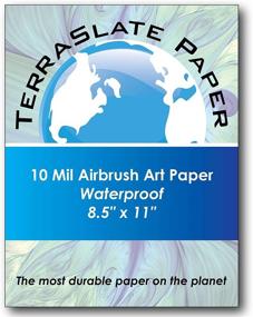 img 1 attached to 📄 TerraSlate 10 Mil Airbrush Art Paper - 8.5"x11", 25 Sheets