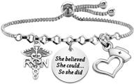 bleouk registered nurse graduation gift: empowering rn bracelet – she believed, she achieved! logo