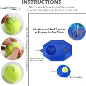 img 4 attached to 🎾 Enhance Your Tennis Skills with the N-A Tennis Trainer: Tennis Ball Rebounder and Self-Study Equipment for Sport and Exercise