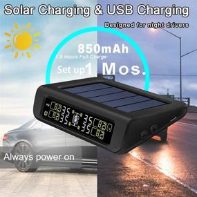 img 3 attached to Easesuper Solar TPMS с 4 внешними сенсорами - мониторинг в реальном времени и 6 режимов сигнализации.