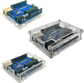 img 2 attached to 🔌 EEEEE UNO R3 ATMEGA328P ATMEGA16U2 и акриловый корпусный образец (2 в 1) + USB-кабель: совместим с Arduino IDE, прозрачный прозрачный коробка