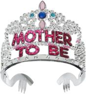 👑 forum novelties baby shower mother to be crown tiara: royal accessories for expectant moms logo