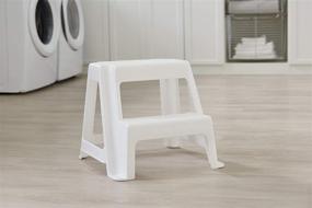 img 2 attached to 🪜 Rubbermaid Step Stool White: The Perfect Companion for Reaching Heights Safely and Easily