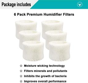 img 2 attached to 🔍 Lemige 6 Pack Humidifier Filters for Honeywell HAC-504, HAC-504AW, HAC504V1, HCM350, HCM-350W, HCM-300T, HCM-315T, HCM-600, HCM-710, Replacement Filter A