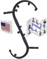 🌟 elite body back buddy - usa made trigger point massage tool, handheld neck and back massager, manual self massager, massage cane, muscle knot remover with instructions, upgraded 2021 black version logo