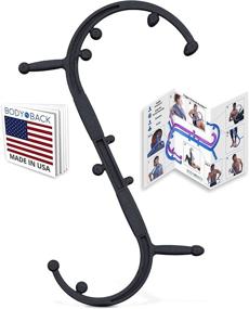img 4 attached to 🌟 Elite Body Back Buddy - USA Made Trigger Point Massage Tool, Handheld Neck and Back Massager, Manual Self Massager, Massage Cane, Muscle Knot Remover with Instructions, Upgraded 2021 Black Version