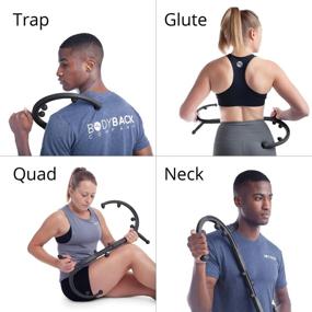 img 3 attached to 🌟 Elite Body Back Buddy - USA Made Trigger Point Massage Tool, Handheld Neck and Back Massager, Manual Self Massager, Massage Cane, Muscle Knot Remover with Instructions, Upgraded 2021 Black Version