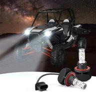 🔦 высокопроизводительные лампы для фар led ranger для polaris rzr ranger 2011-2019 800 1000 rzr 900 xp 1000 general - 2 шт. логотип