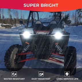 img 3 attached to 🔦 Высокопроизводительные лампы для фар LED Ranger для Polaris RZR Ranger 2011-2019 800 1000 RZR 900 XP 1000 General - 2 шт.