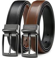 🔄 rotating buckle chaoren leather men's belt accessories with reversible feature logo