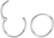 stainless segment sleeper earrings piercing logo