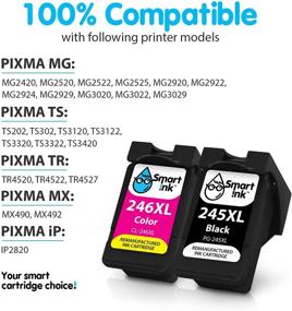 img 4 attached to 🖨️ Smart Ink Remanufactured Ink Cartridge Replacement for Canon PG-245 XL CL-246 XL PG-243 CL-244 - Compatible with Pixma MX490 MX492 MG2522 TR4520 TS3122 MG2520 MG3022 MG2922 MG2920 Printers (Black & Color)