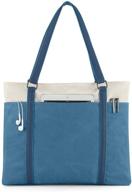 wxnow women's canvas laptop tote bag handbag purse, convertible shoulder bag logo