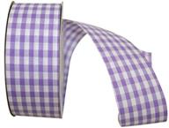 🎀 reliant ribbon gingham check ribbon - lavender (1-3/8 inch x 25 yards): vibrant and versatile! logo