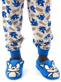 img 2 attached to Sonic the Hedgehog Embroidered Character Slippers for Boys - Shoes