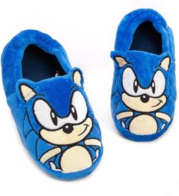 img 4 attached to Sonic the Hedgehog Embroidered Character Slippers for Boys - Shoes