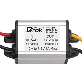 img 1 attached to 🔌 DROK Buck Voltage Reducer Converter 12V to 7.5V 3A/22W - High-efficiency Step-Down Power Module for LED Display Radio