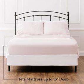 img 1 attached to 🛏️ Chanasya Ultra Soft Blush Pink Queen Bed Sheets Set 4-Piece - Percale Microfiber Hypoallergenic - Deep Pocket Breathable Wrinkle Resistant (Queen) - Luxurious Tan Pink Sheets for Queen Size Bed