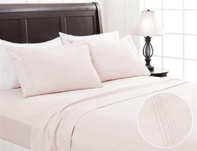 img 3 attached to 🛏️ Chanasya Ultra Soft Blush Pink Queen Bed Sheets Set 4-Piece - Percale Microfiber Hypoallergenic - Deep Pocket Breathable Wrinkle Resistant (Queen) - Luxurious Tan Pink Sheets for Queen Size Bed