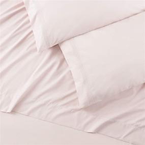 img 4 attached to 🛏️ Chanasya Ultra Soft Blush Pink Queen Bed Sheets Set 4-Piece - Percale Microfiber Hypoallergenic - Deep Pocket Breathable Wrinkle Resistant (Queen) - Luxurious Tan Pink Sheets for Queen Size Bed