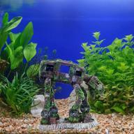 🏰 enhance your aquarium with a stunning resin castle hideout: ideal aquarium accessories for betta shrimp turtle logo