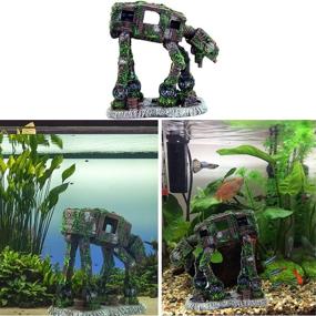 img 3 attached to 🏰 Enhance Your Aquarium with a Stunning Resin Castle Hideout: Ideal Aquarium Accessories for Betta Shrimp Turtle