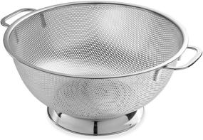 img 4 attached to 🥘 Efficient 5-Quart Stainless Steel Colander - Dishwasher Safe & Micro-Perforated: Bellemain