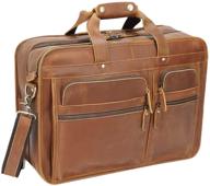 👜 stylish men's laptop briefcase - polare modern messenger bag with full grain leather, designed for 15.6'' laptops logo