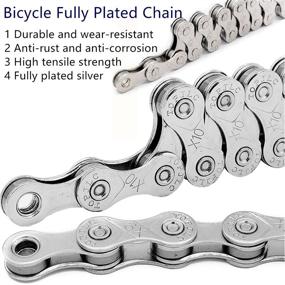 img 2 attached to 🚲 YBEKI 6/7/8 Speed Bike Chain 116 Links | 1/2 x 3/32 Inch + Bike Link Plier & 3 Extra Links