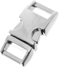 img 3 attached to 10 Pack of 3/8 Inch Silver Alloy Metal Side Release Buckles - Ideal for Paracord Bracelets & Clips, Snaps