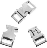 10 pack of 3/8 inch silver alloy metal side release buckles - ideal for paracord bracelets & clips, snaps logo