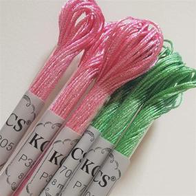 img 1 attached to 🧵 KCS 6 skeins of Variegated Pearl Shiny Metallic Embroidery Floss for 6-Strand Cross Stitch (P702+P3805)