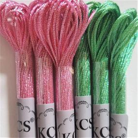 img 2 attached to 🧵 KCS 6 skeins of Variegated Pearl Shiny Metallic Embroidery Floss for 6-Strand Cross Stitch (P702+P3805)